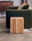Harper Solid Teak Block Accent Side Table