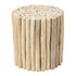 Beige Stanley Teak Branch Drum Side Table Teak Wood accent side table