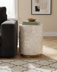 Tasi Capiz Shell Drum Accent Table