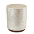 Beige Tasi 19" Capiz Shell Drum Accent Table Capiz Shell accent side table