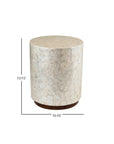 Tasi Capiz Shell Drum Accent Table