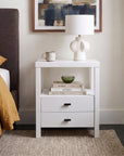 Westwood Solid Acacia Wood 2-Drawer Nightstand