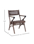 Sahara Rattan Arm Chair Solid Wood accent chair