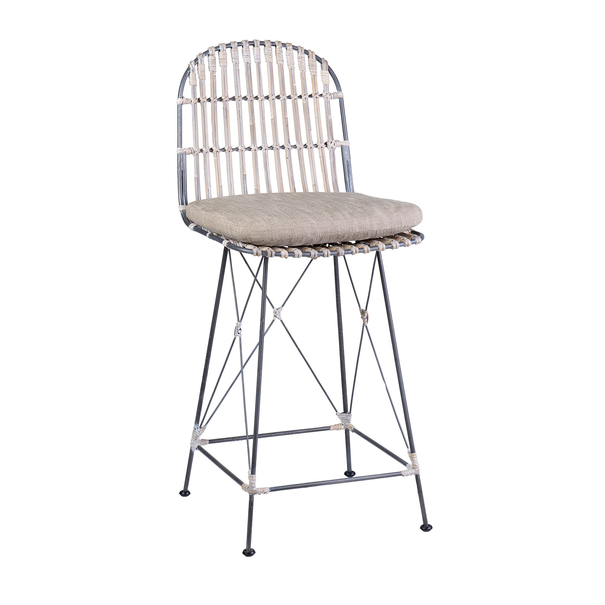 Dover Open Rattan Stools (Set of 2)