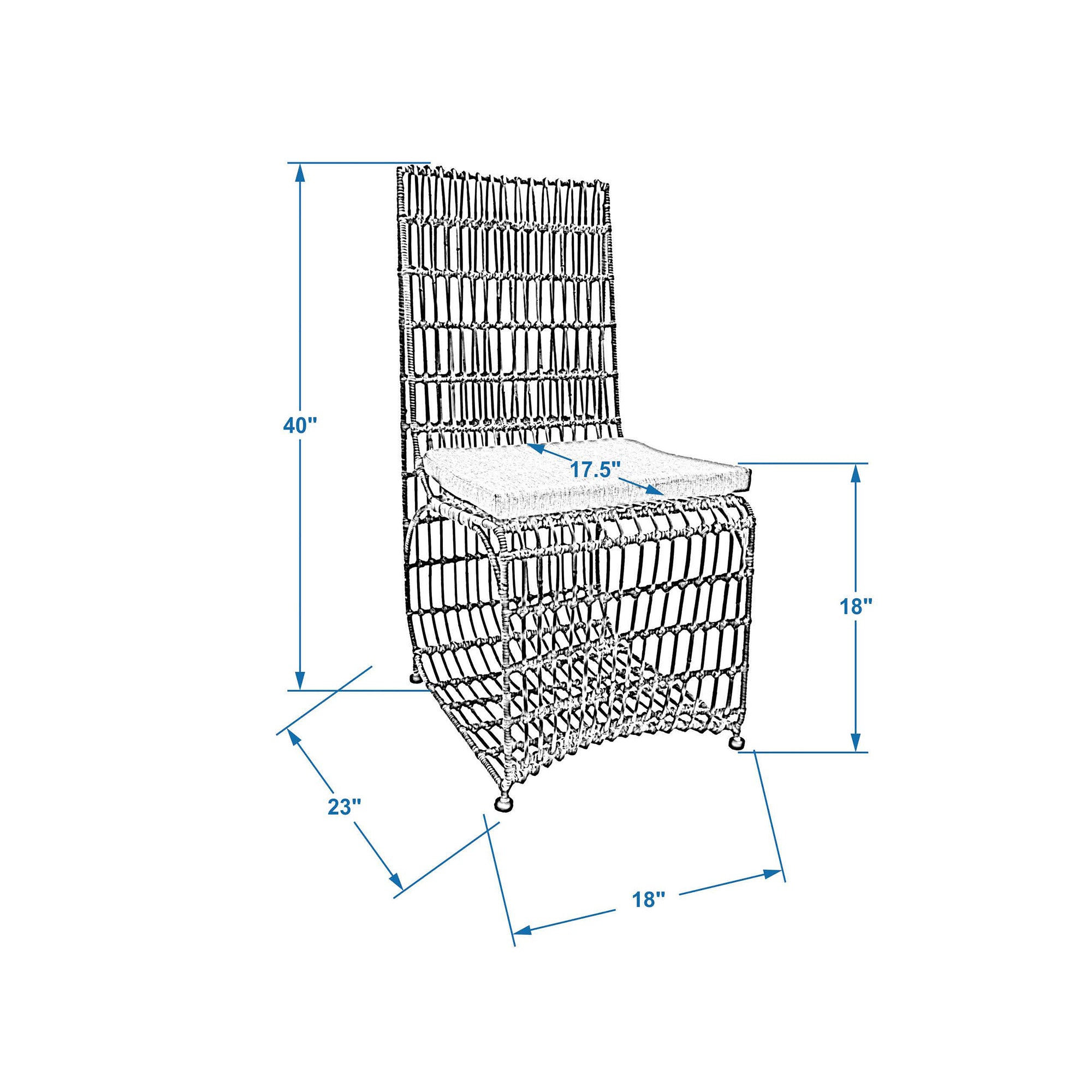 Indigo Road by Egypt Sherrod x East at Main Marvel Rattan Dining Chair