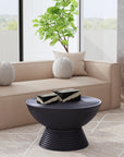 Indigo Road by Egypt Sherrod x East at Main Ring Carved Solid Wood Black Coffee Table