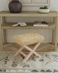 Riley Raffia Console Table with Shelf