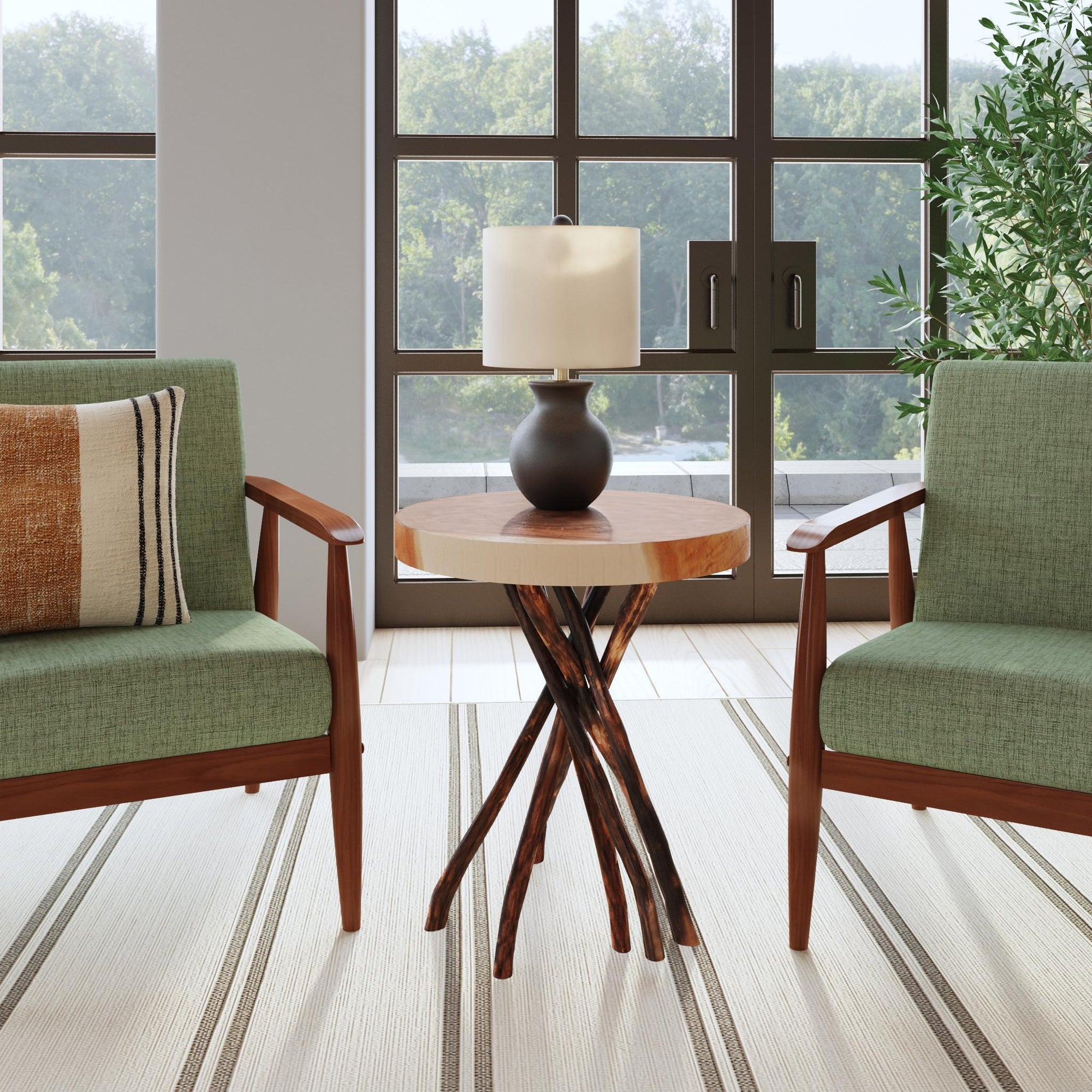 Merrill Teak Branch Accent Table
