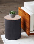 Indigo Road by Egypt Sherrod x East at Main Round Ribbed Storage Side Table