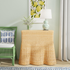 Beige Betty Skirted Rattan Console Table Rattan console table