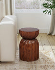 Enzo Fluted Solid Wood Side Table