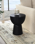 Indigo Road by Egypt Sherrod x East at Main Ring Carved Solid Wood Black Side Table