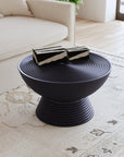 Indigo Road by Egypt Sherrod x East at Main Ring Carved Solid Wood Black Coffee Table