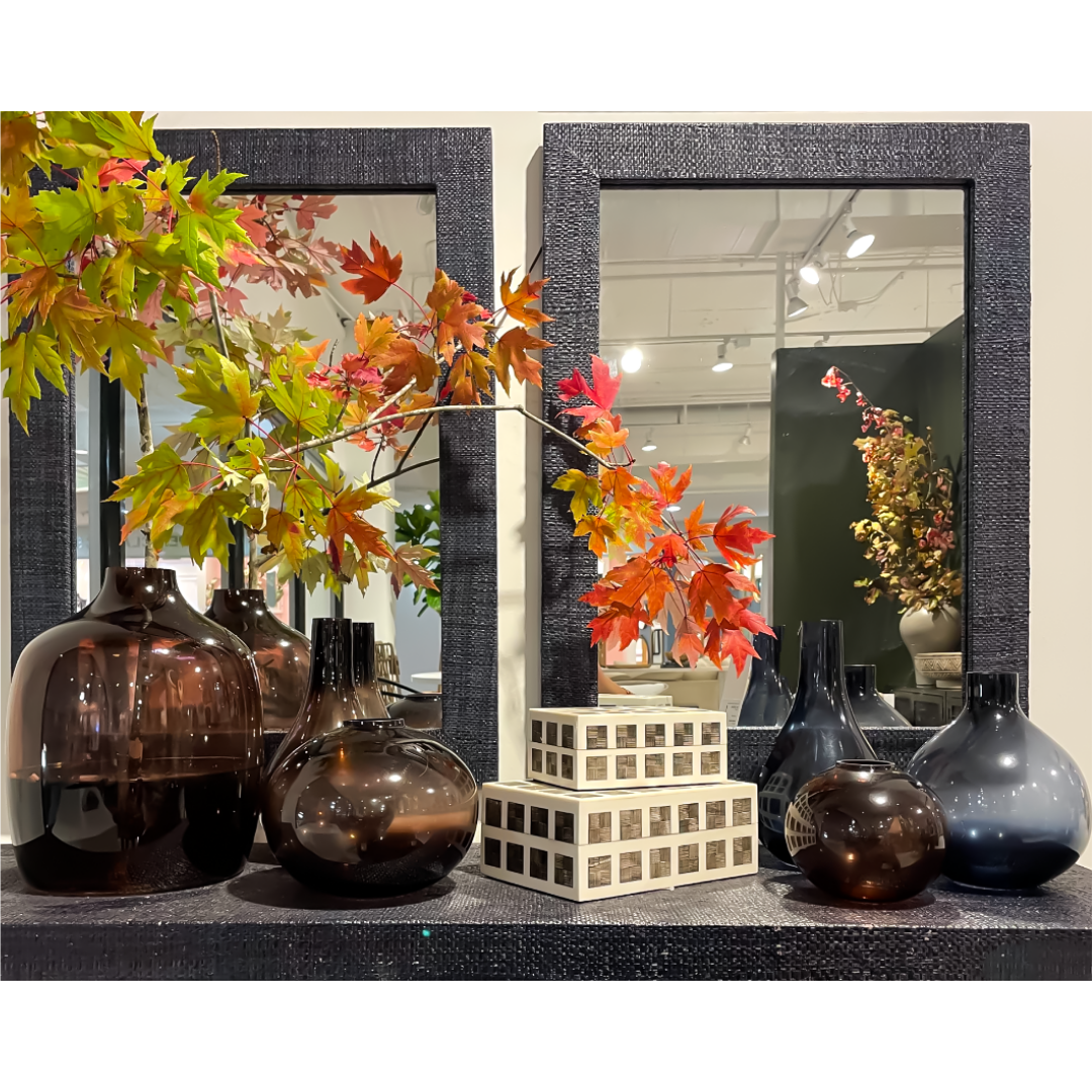 Indigo Road by Egypt Sherrod x East at Main Caspian Hand Blown Glass Vases