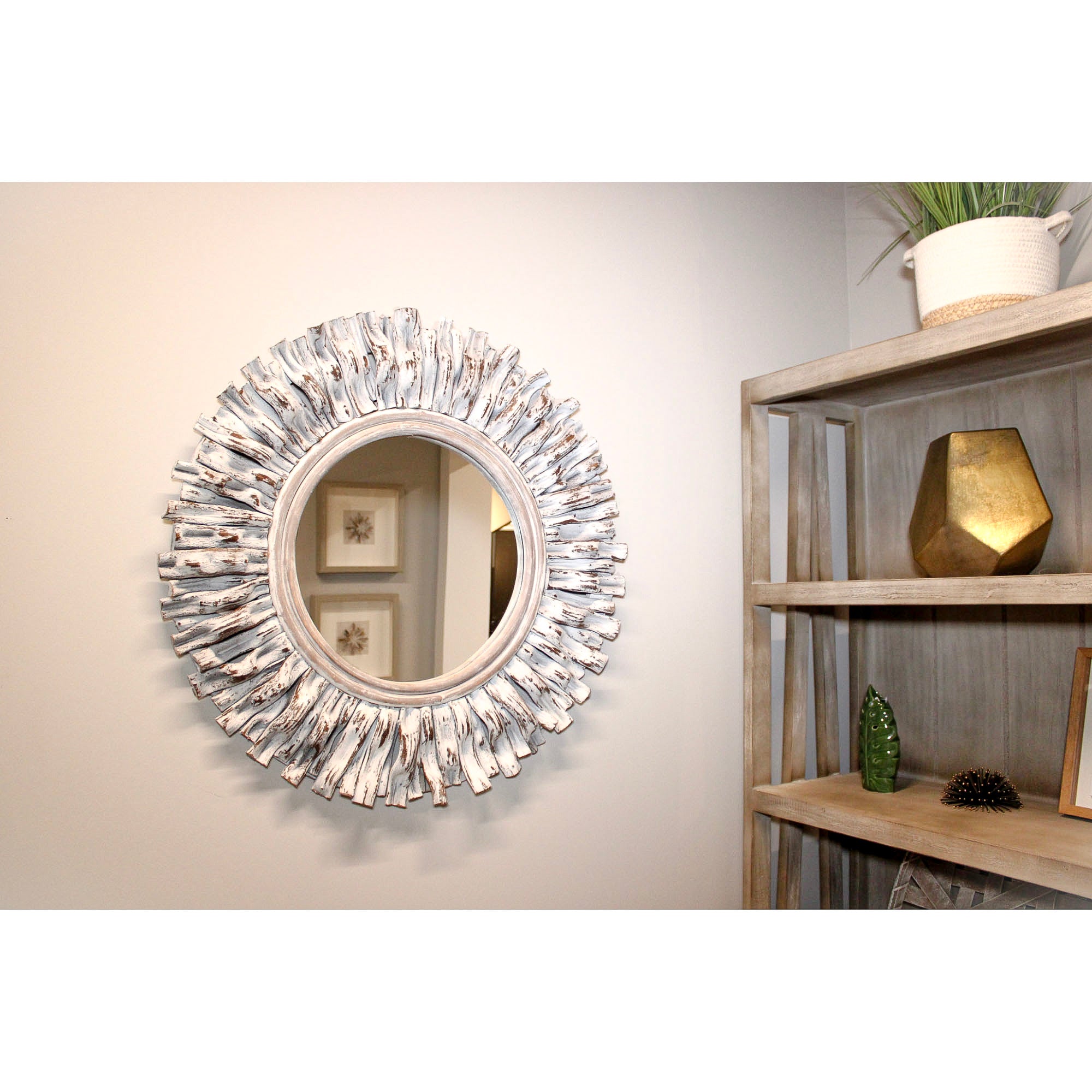 Indigo Road by Egypt Sherrod x East at Main Hapsala Rattan Round Starburst Mirror