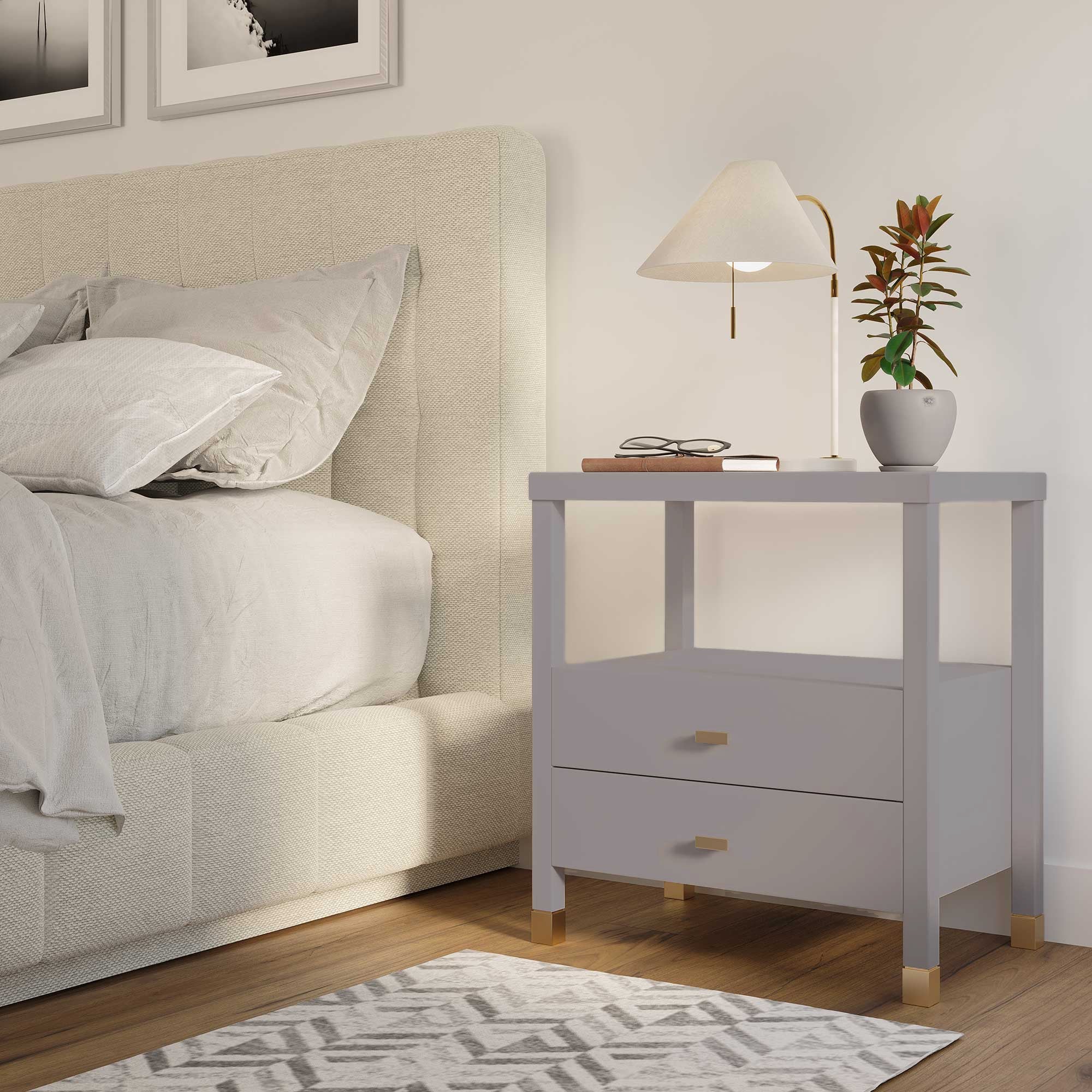 Hooper 2 Drawer Side Table
