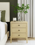 Webb 3 Drawer Solid Wood Nightstand