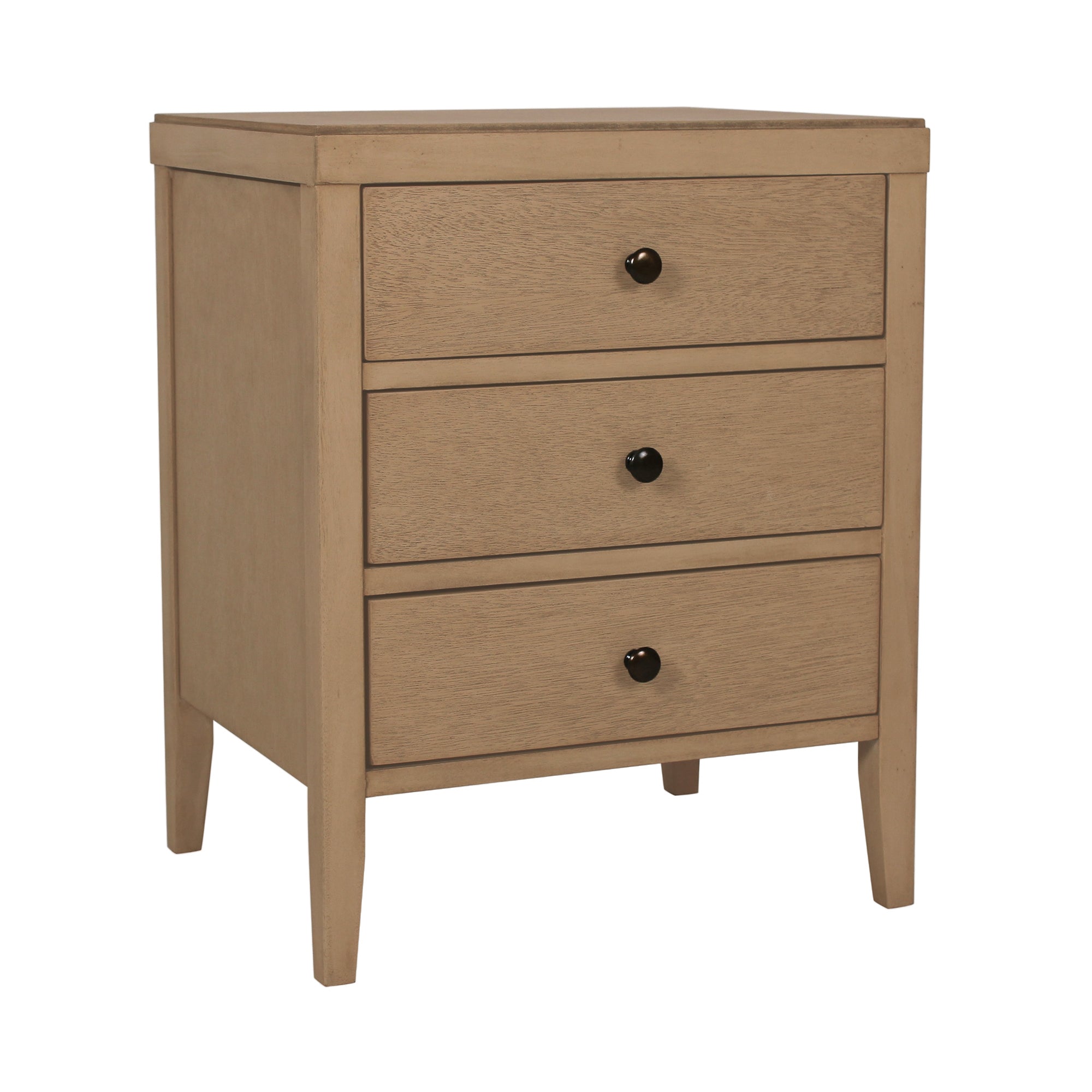 Webb 3 Drawer Solid Wood Nightstand