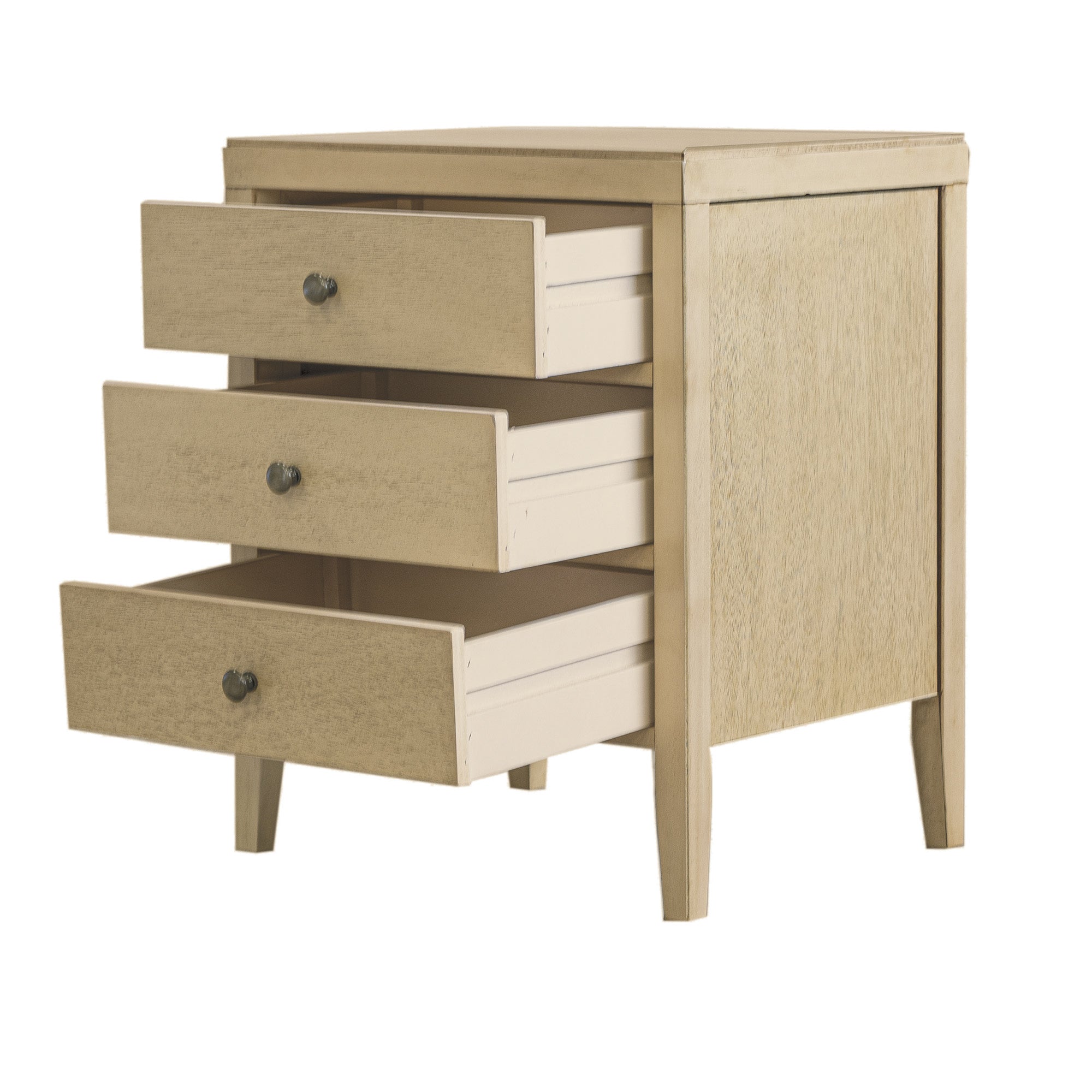 Webb 3 Drawer Solid Wood Nightstand
