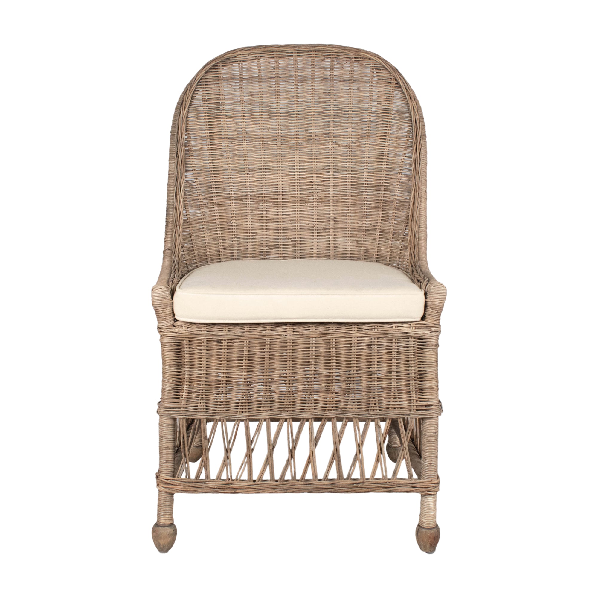 Marietta Curved Back Rattan Dining Chair Solid Wood dining chair
