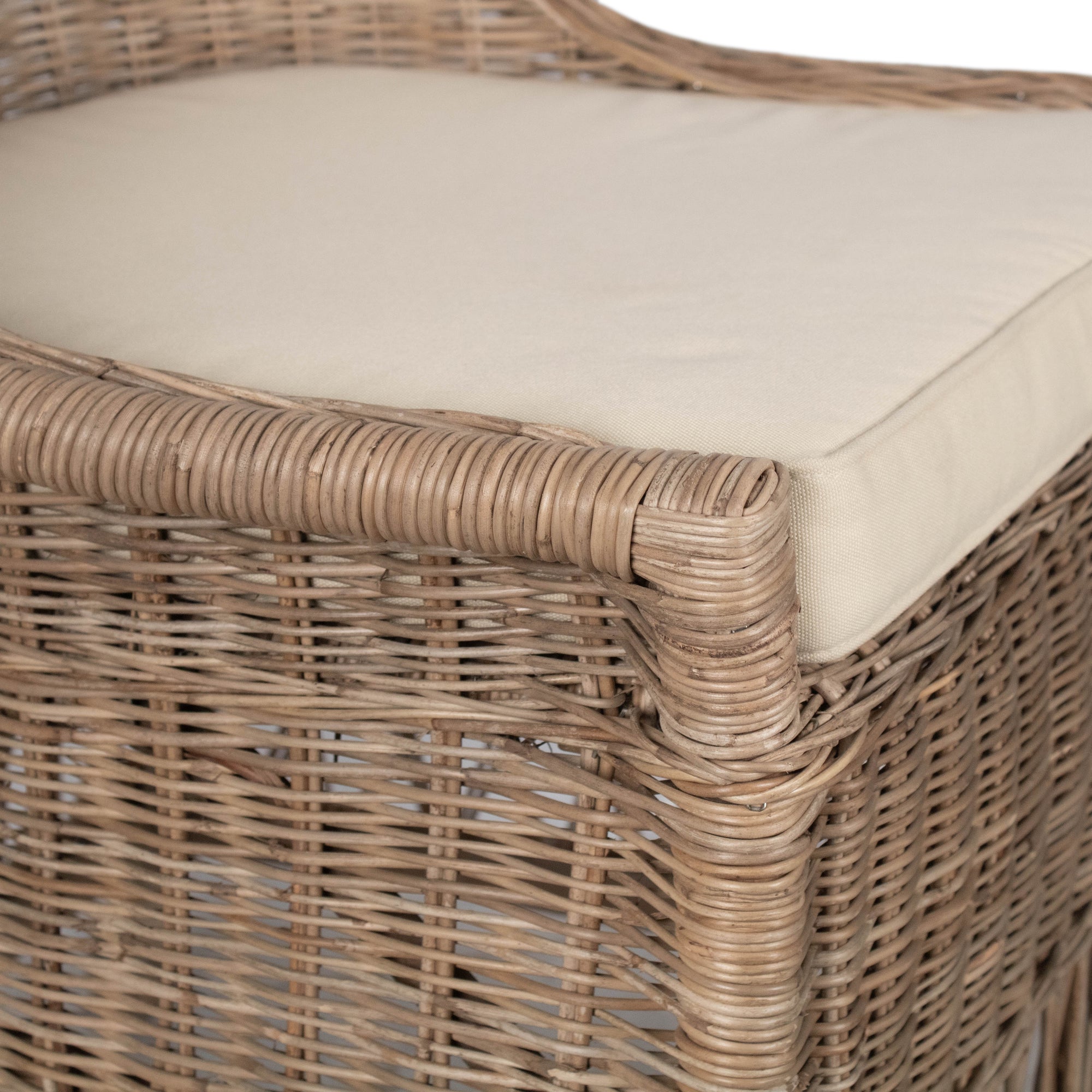 Marietta Curved Back Rattan Dining Chair Solid Wood dining chair