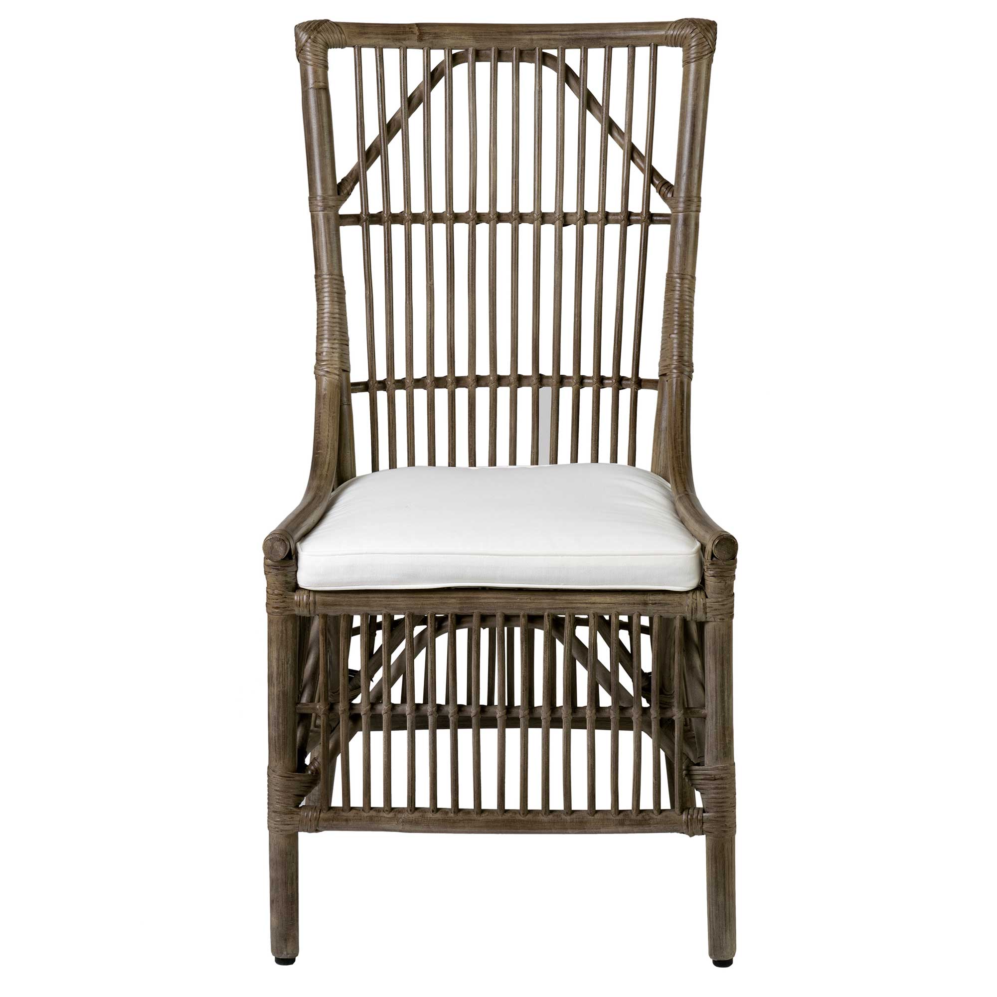 Edie Rattan Dining Chairs with Cushion, Set of 2