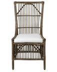 Edie Rattan Dining Chairs with Cushion, Set of 2