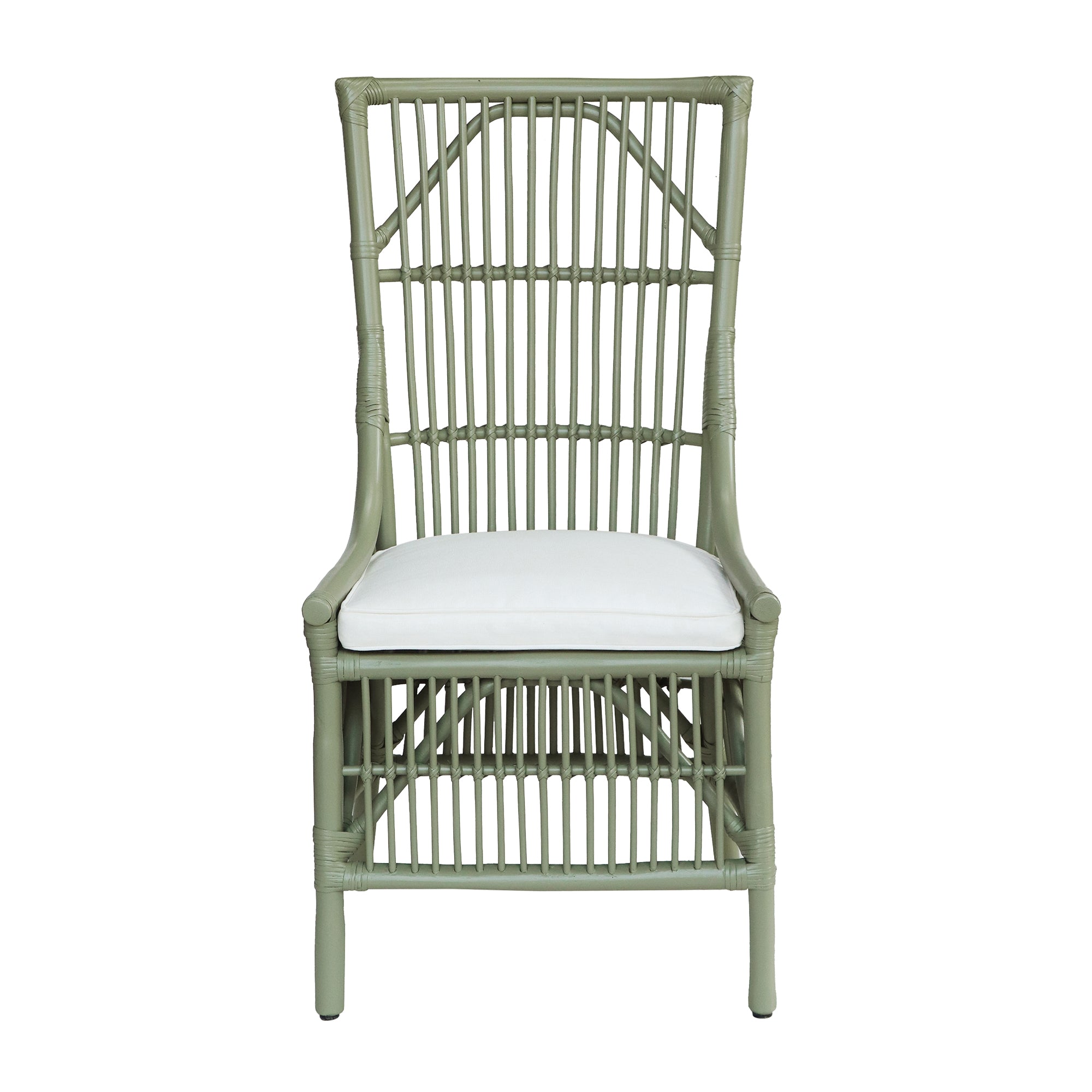 Edie Rattan Dining Chairs with Cushion, Set of 2