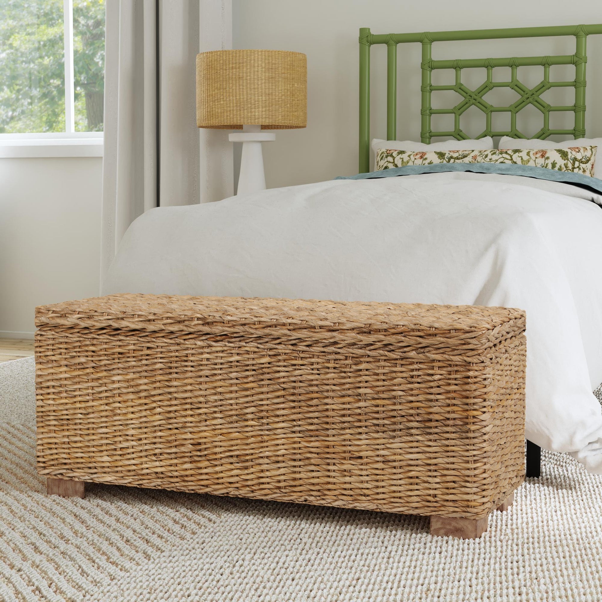 Daria Woven Abaca Storage Bench