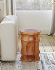 Kimber Ribbed Solid Wood Side Table