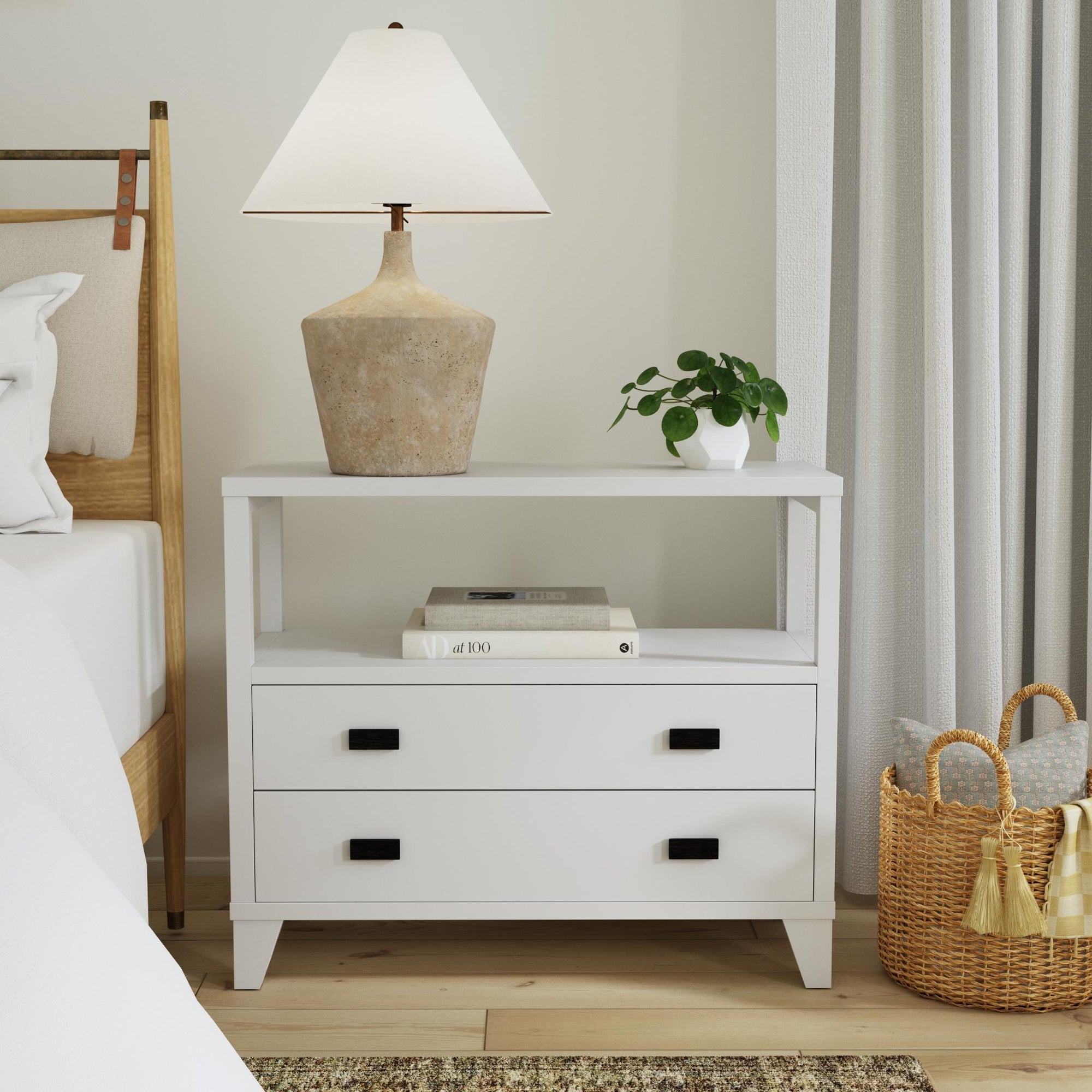 Ezra 2 Drawer Nightstand