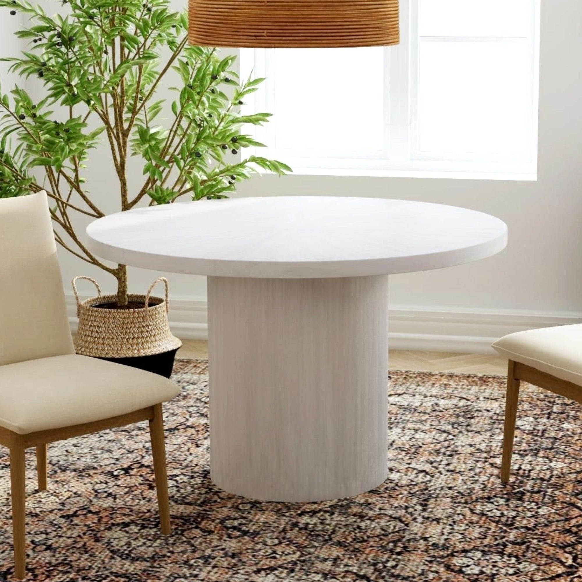 Indigo Road by Egypt Sherrod x East at Main Bianca 48&quot; Round Natural Wood Dining Table