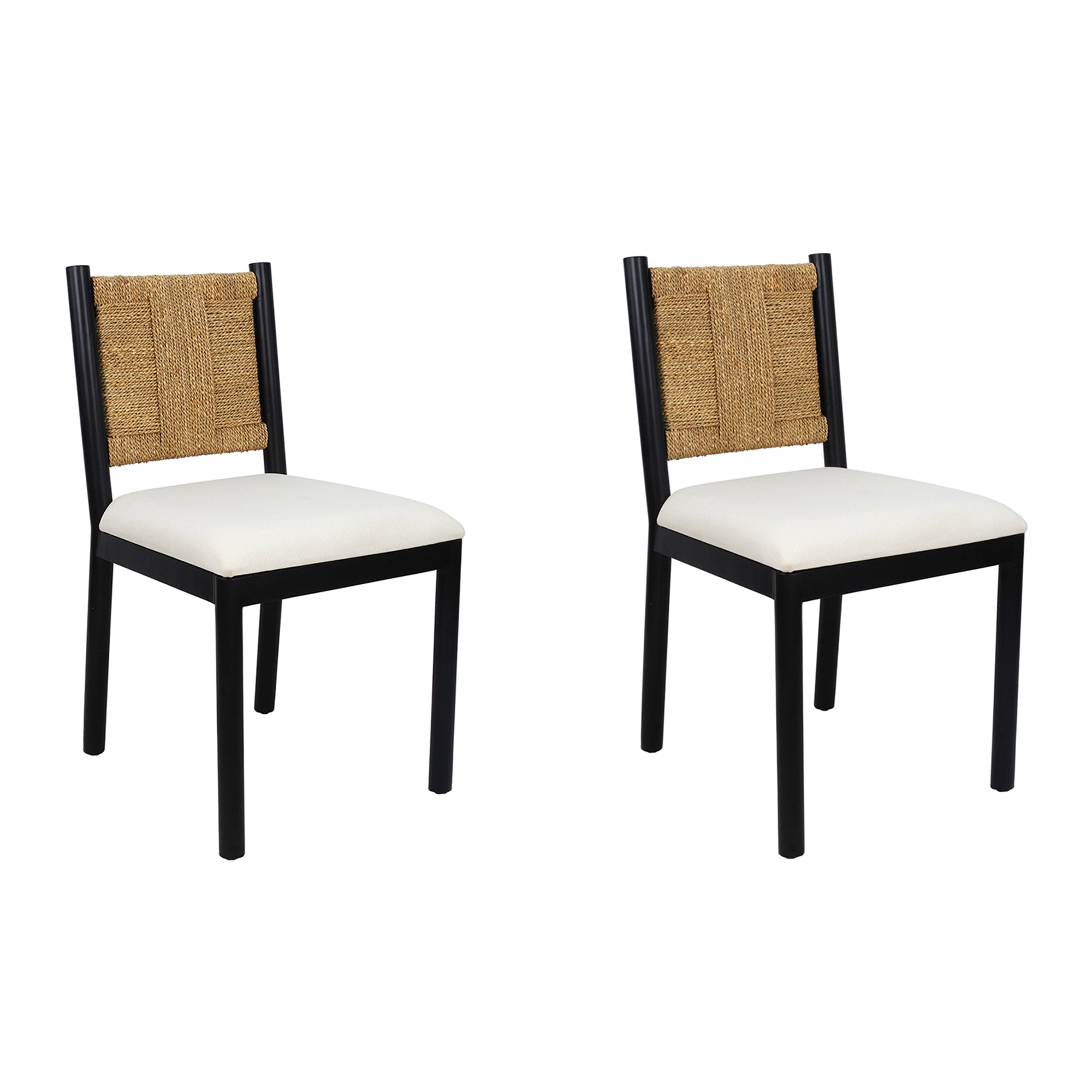 Kauai Woven Seagrass Dining Chair, Set of 2