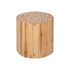 Brown Jaylen Teak Wood Round Accent Table Teak Wood accent side table