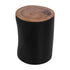 Black Kaia Munggur Wood 14" Tree Stump Side Table Munggur Wood accent side table