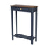 Navy Charlotte Bayur Wood 24" Console Table with Storage Drawer Bayur Wood console table