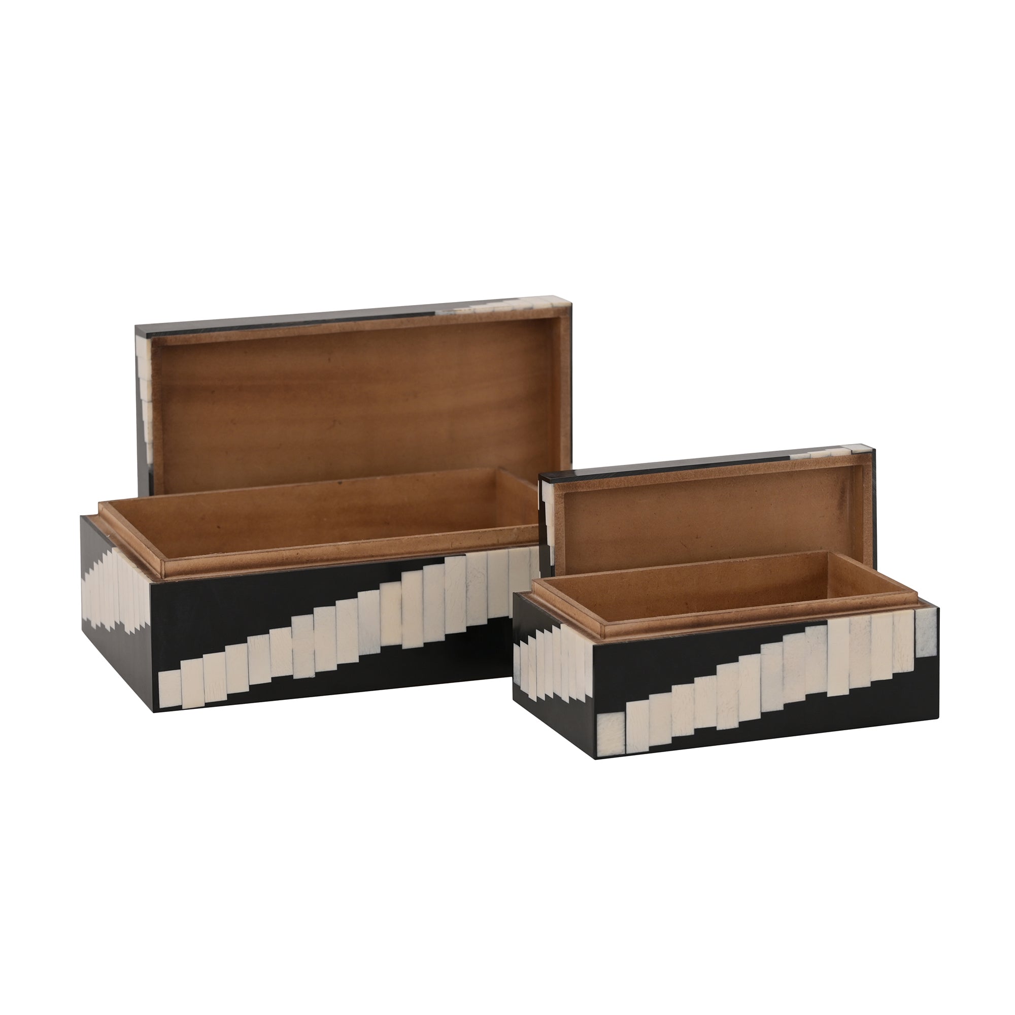 Indigo Road by Egypt Sherrod x East at Main Kamari Geometric Inlay Decorative Nesting Box (Set of 2)