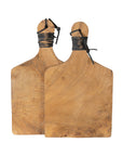 Roman Leather Serving Board Set