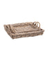 Beige Moana Handwoven Rattan Tray, Set of 3 Rattan serving tray