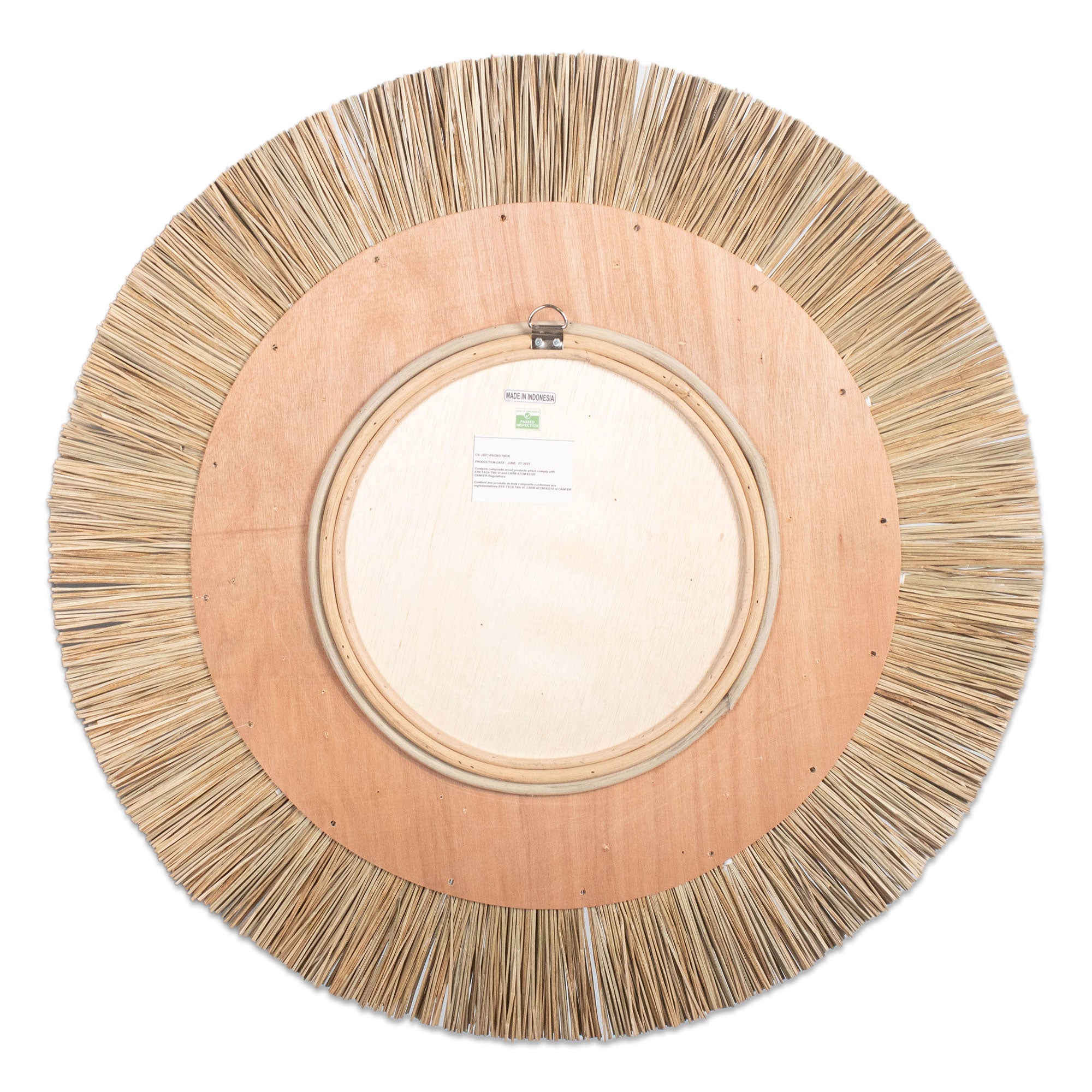 Indigo Road by Egypt Sherrod x East at Main Mendong Seagrass 30&quot; Round Mirror