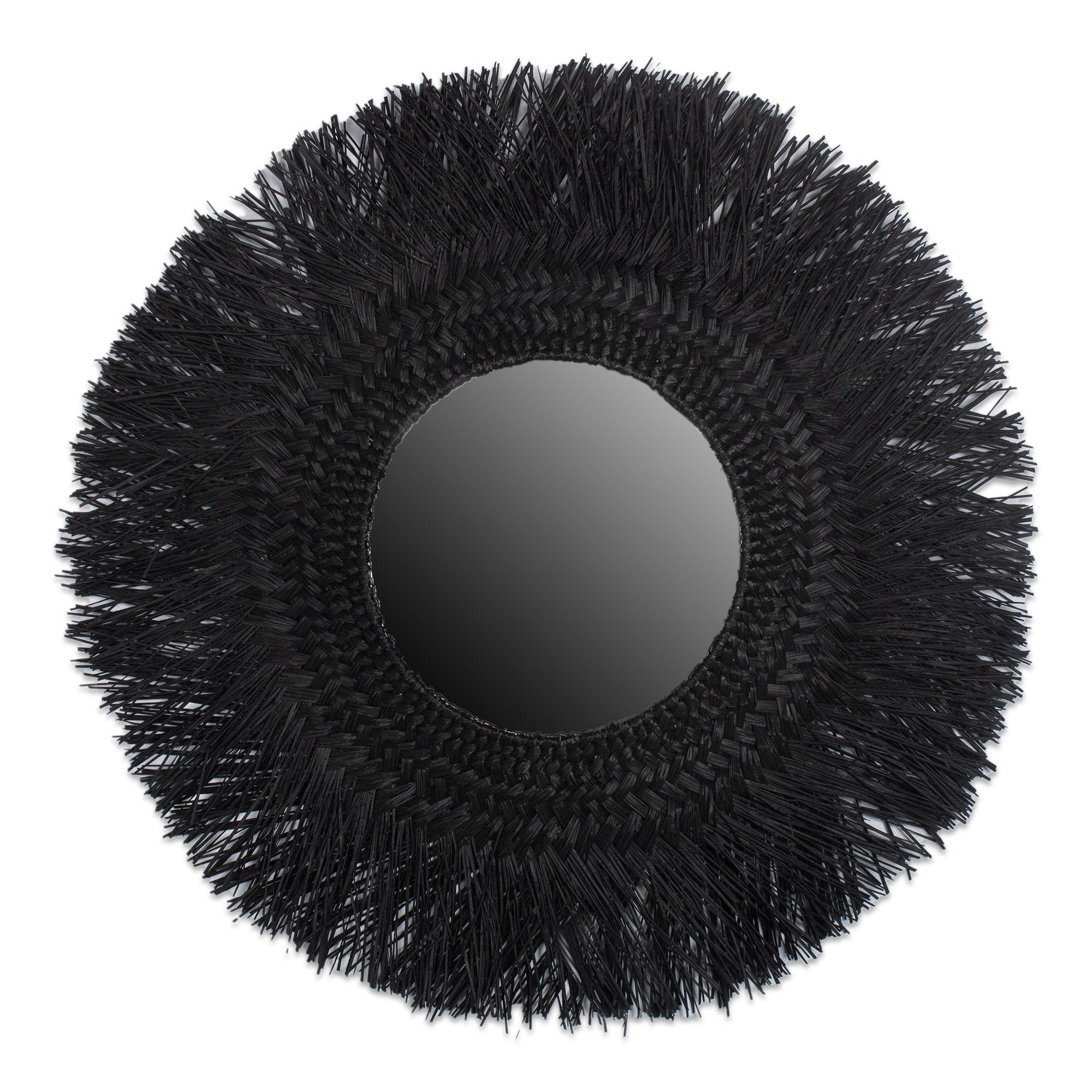 Braided Round Seagrass Mirror | East at Main