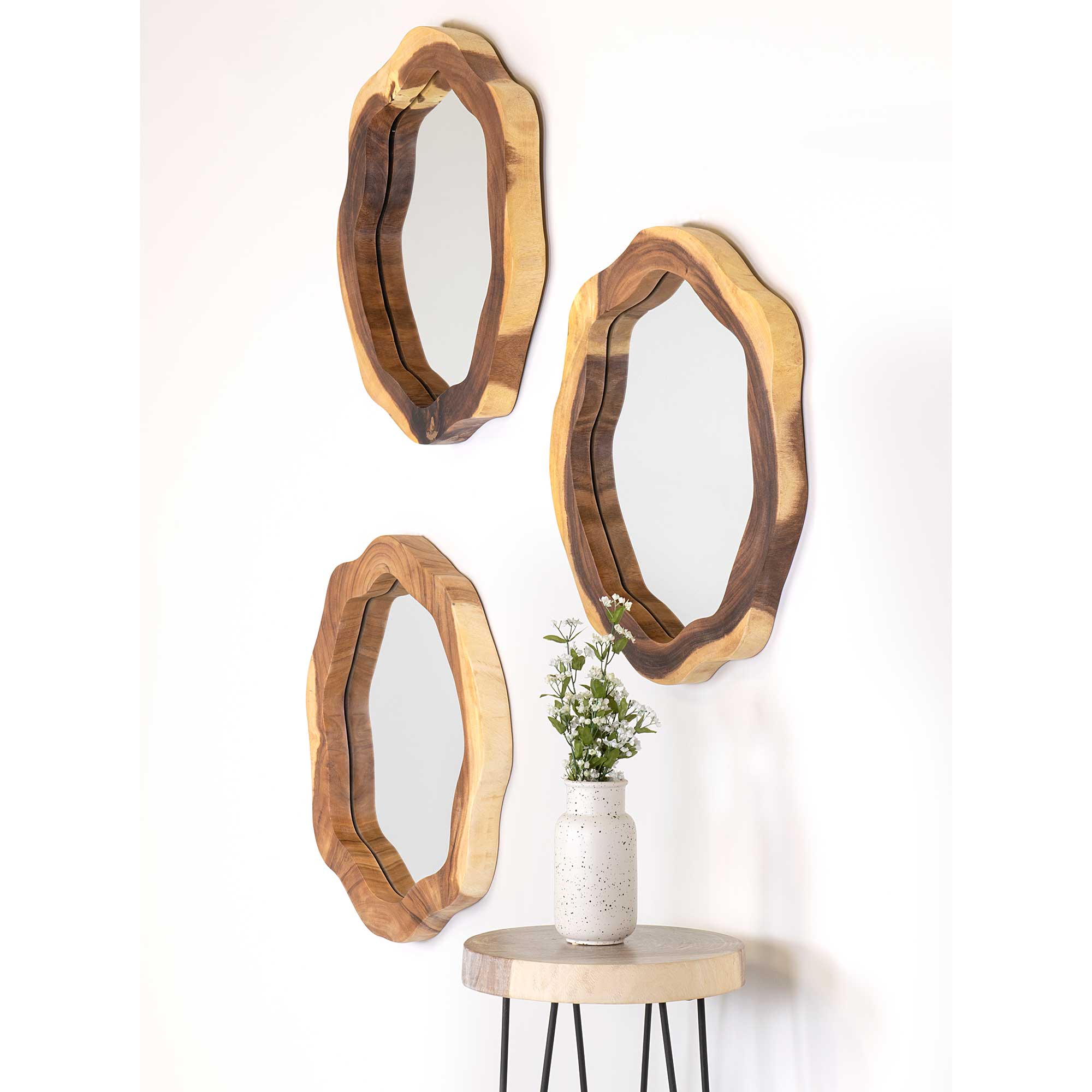 Victor Live Edge Solid Wood Mirror