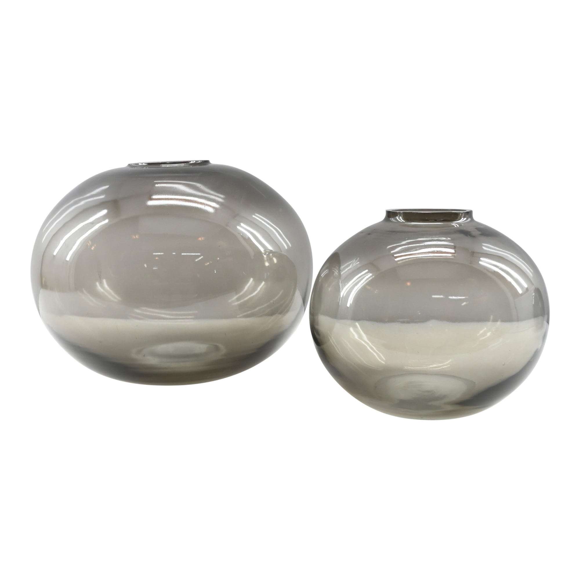 Indigo Road by Egypt Sherrod x East at Main Caspian Hand Blown Round Glass Vase (Set of 2)