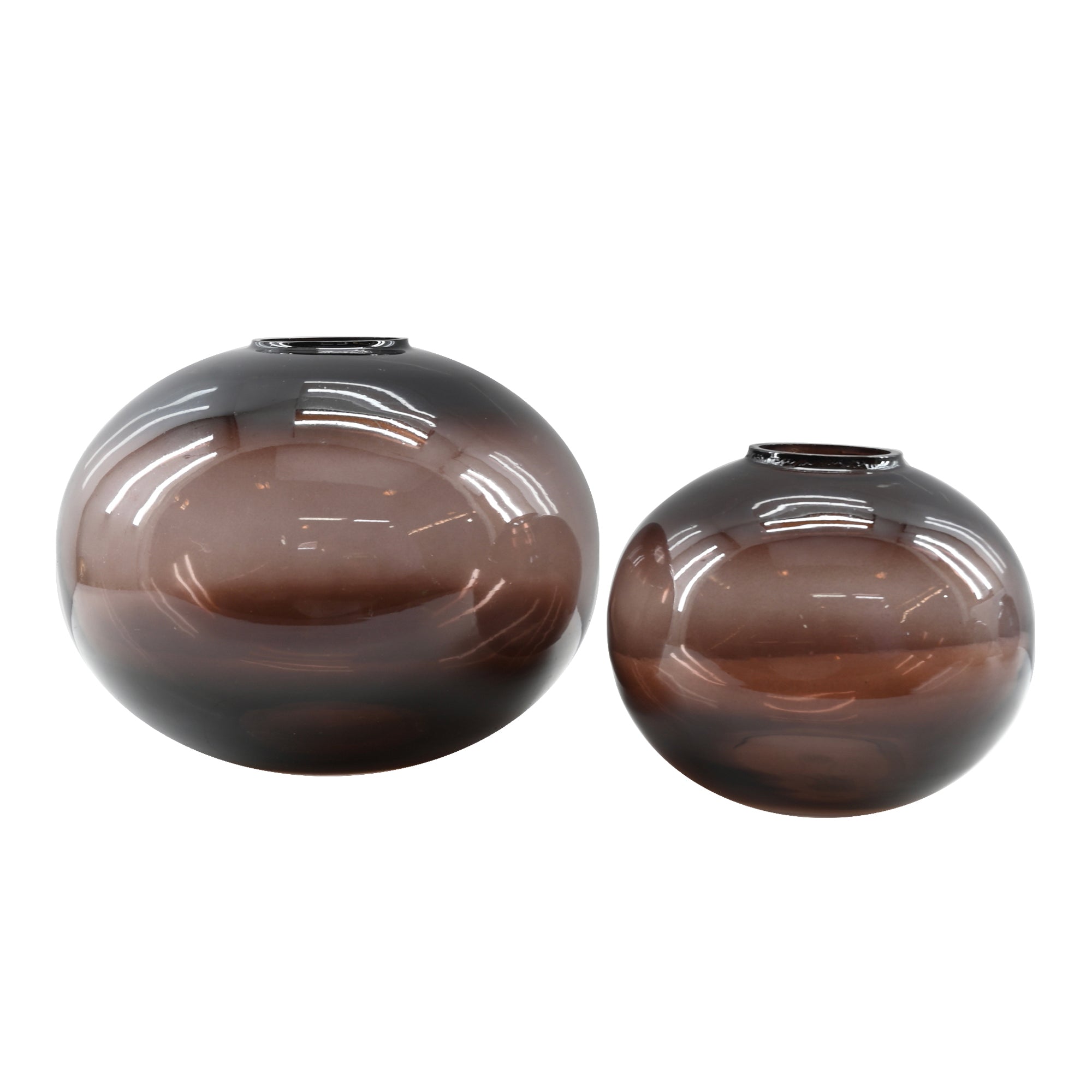 Indigo Road by Egypt Sherrod x East at Main Caspian Hand Blown Round Glass Vase (Set of 2)