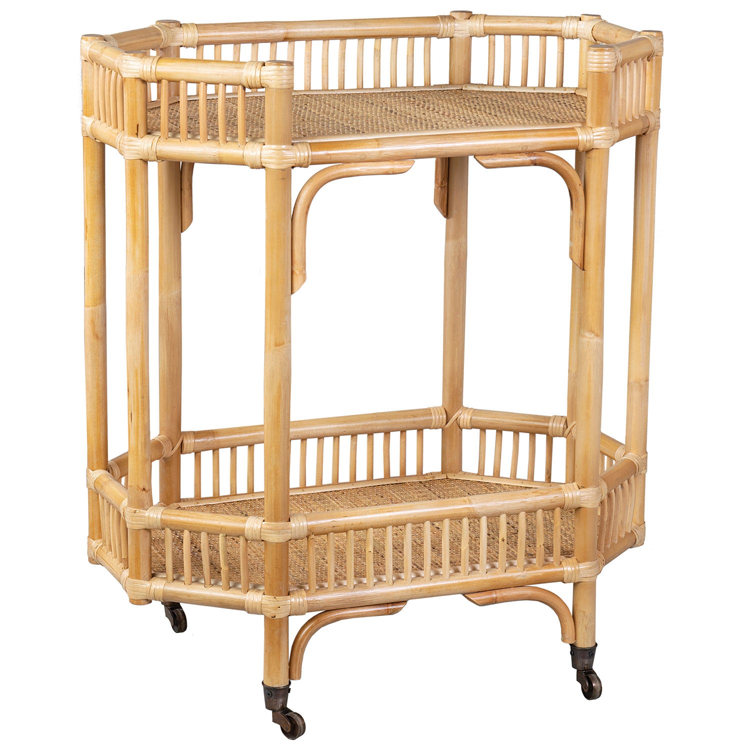 Amelia Rattan Bar Cart