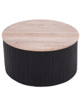 Indigo Road by Egypt Sherrod x East at Main Round Ribbed Storage Coffee Table