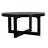 Black Christie 36" Cross Base Round Bayur Wood Coffee Table Bayur Wood coffee table