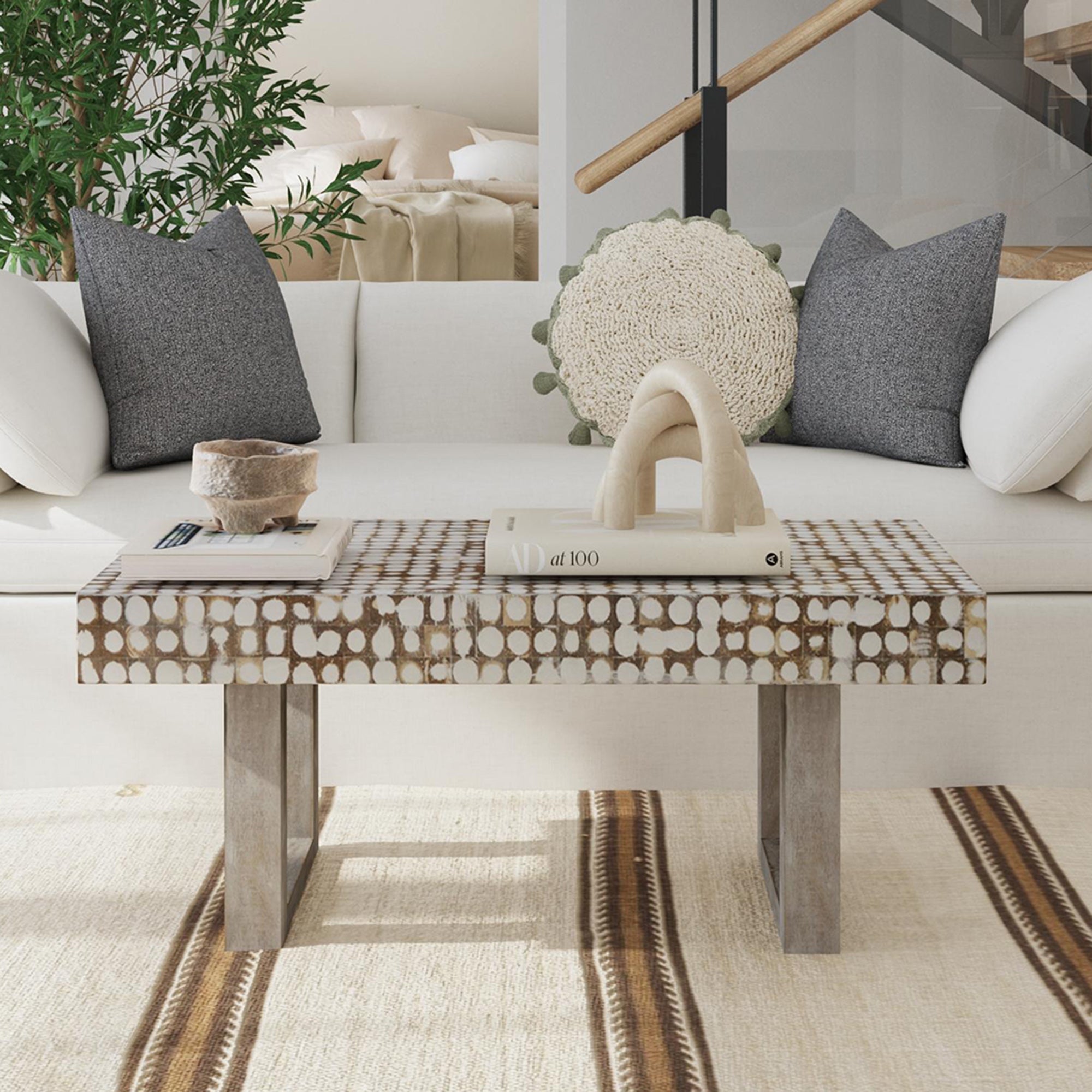 Mosaic Coconut Coffee Table