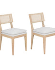 Cane Back Dining Chair, Set of 2