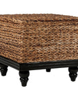 Brown Abaca Accent Table